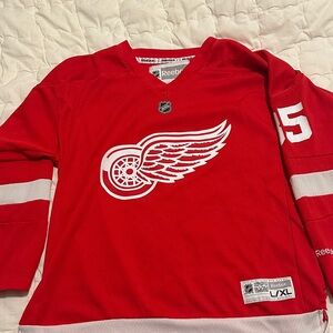 Reebok Red and White Hockey Jersey